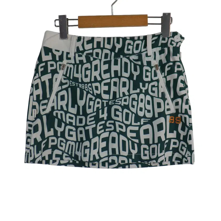 [BUNJANG] Pearly Gates Logo Pattern Golf Skort Green / PEARLY GATES 골프 치마바지 0 그린 로고패턴