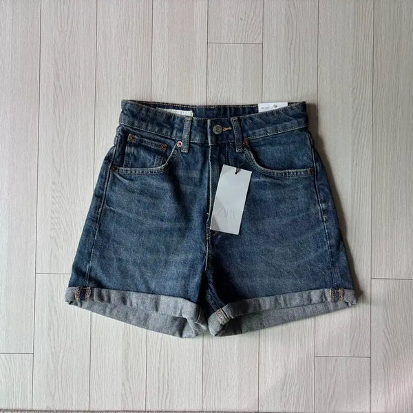 [BUNJANG] Zara Denim Rolled-Up Shorts Size 34 / 자라 데님 롤업 반바지