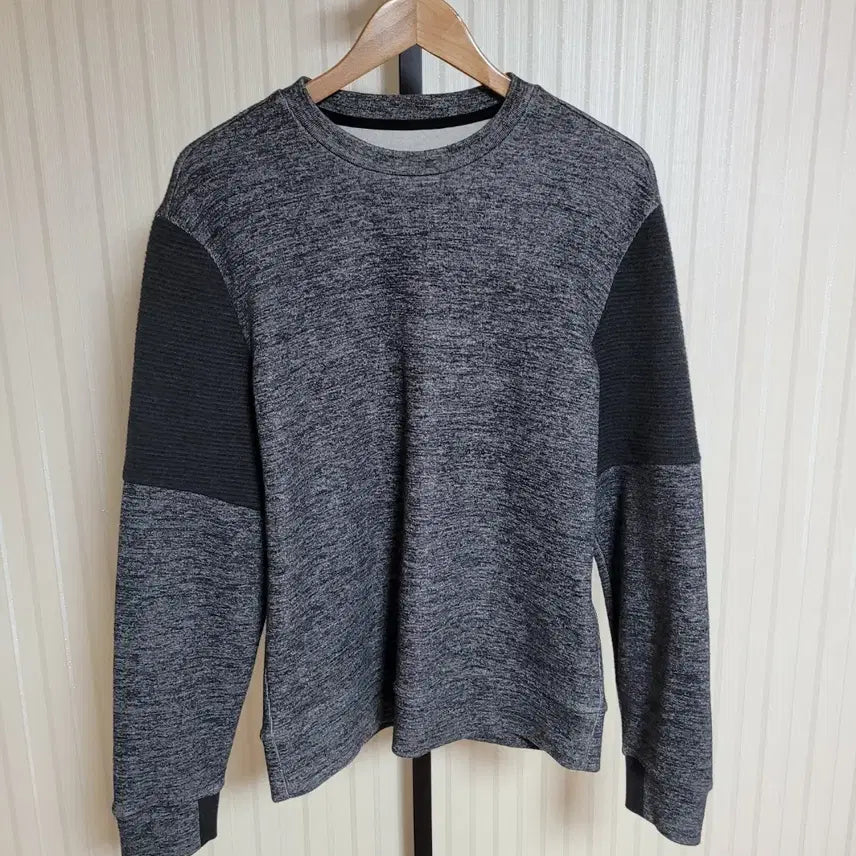 [BUNJANG] System Homme Charcoal Quilting Point Sweatshirt (Size 100) / [100] 시스템옴므 차콜 퀄팅 포인트 맨투맨