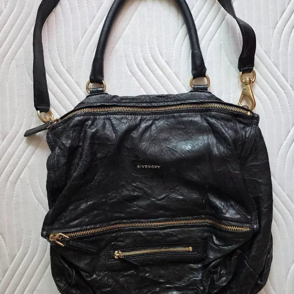 [BUNJANG] Givenchy Pandora Wrinkled Large Black Shoulder Tote Bag / 지방시 판도라 링클 라지 블랙 정품 중고 숄더백 토트백