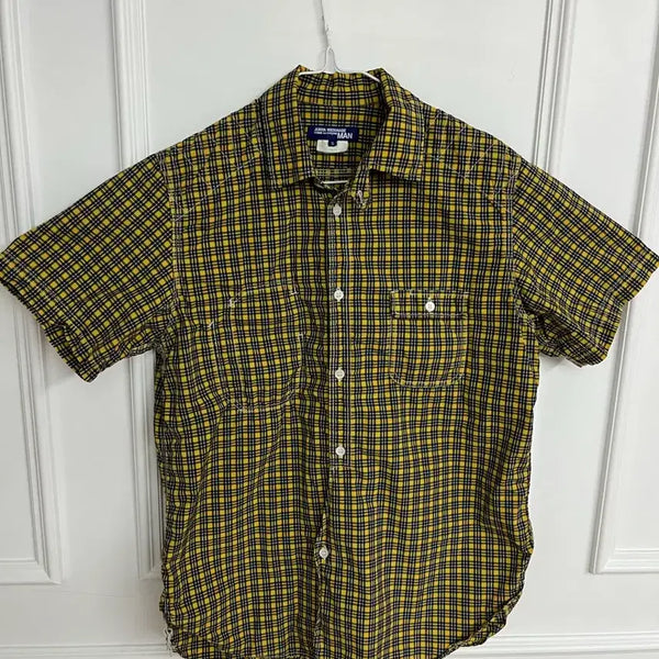 [BUNJANG] Junya Watanabe Men's Unisex Plaid Short Sleeve Shirt Size S / 준야 와타나베 남녀공용 체크 반팔 S