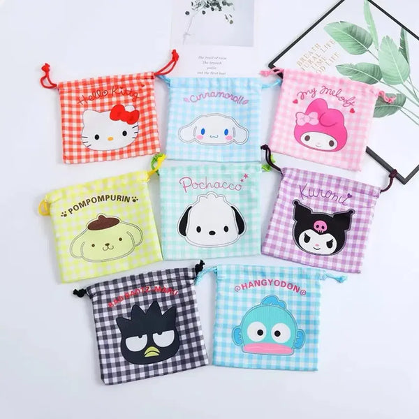 [BUNJANG] Sanrio Characters Cotton Pouch / 산리오 캐릭터 파우치 8종 택일