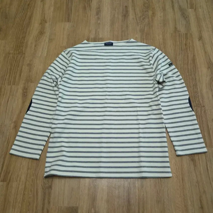 [BUNJANG] Saint James Grey Stripe Boatneck Long Sleeve T-Shirt L / 세인트제임스 그레이 스트라이프 L