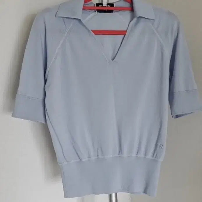 [BUNJANG] Calvin Klein Knit Short Sleeve T-Shirt / 캘빈클라인 니트 반팔 티셔츠