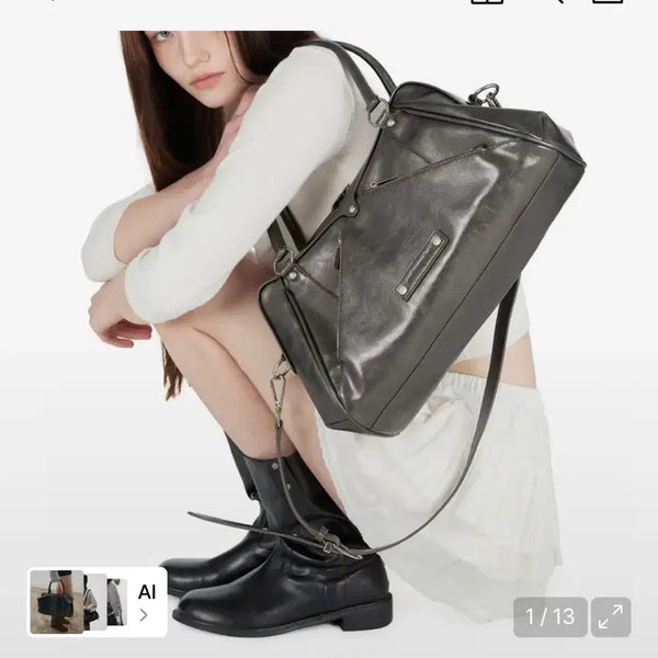[BUNJANG] Sonhee Han Wearing Sunburn Project Faux Leather M.O.S Bag / 한소희 착용 썬번프로젝트 가방