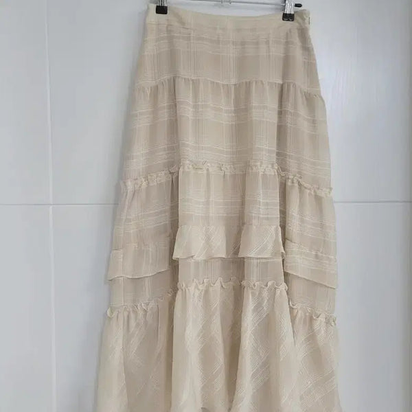 [BUNJANG] On&On Beige Tiered Long Skirt / on&on  베이지 캉캉스커트