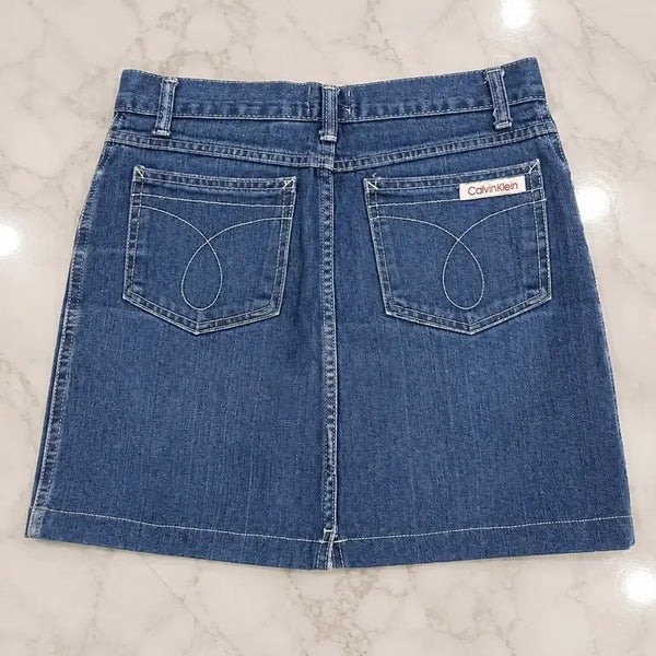 [BUNJANG] Calvin Klein Denim Mini Skirt / 캘빈클라인 청치마 데님 미니스커트 28~29