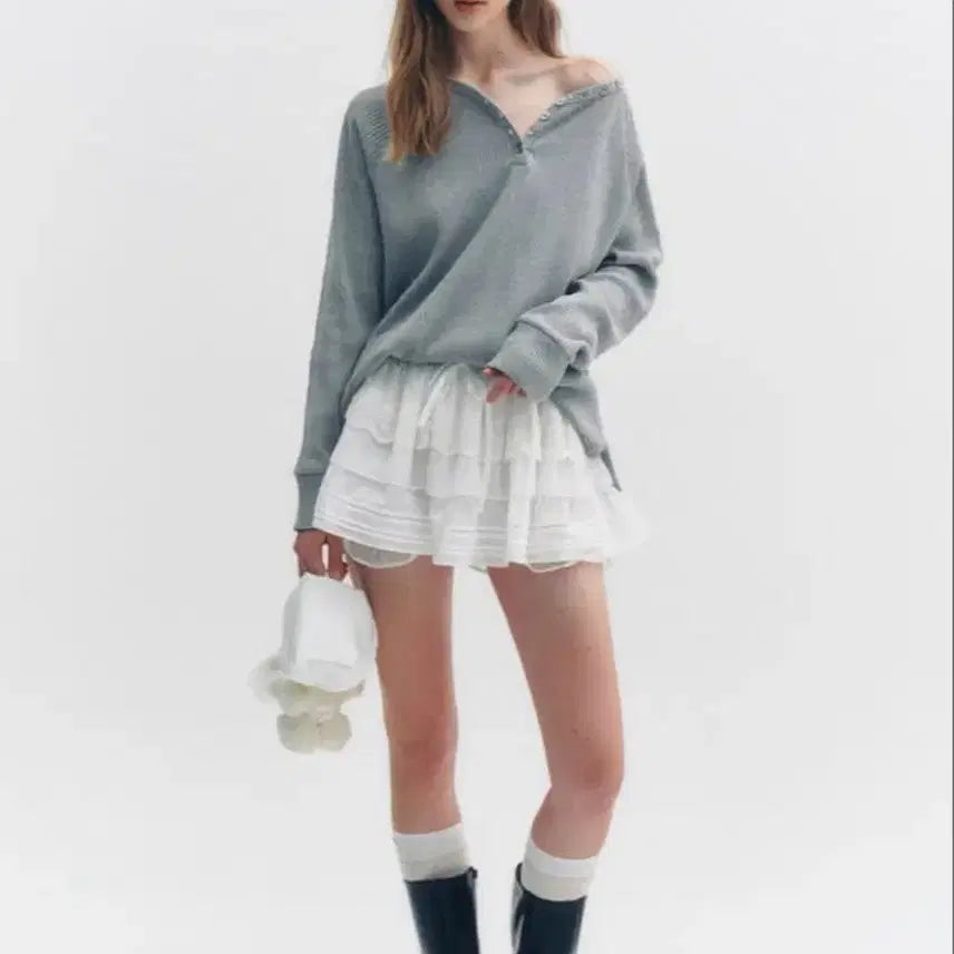 [BUNJANG] Thetis Petunia Skirt Ivory / 더티스 페튜니아 스커트 아이보리