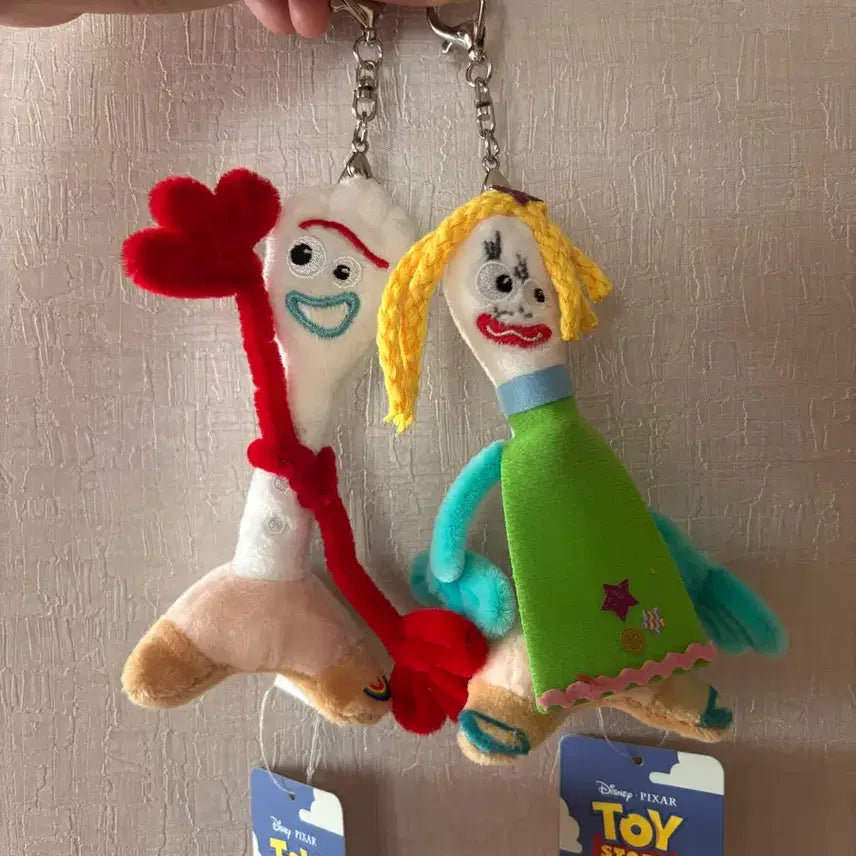 [BUNJANG] Toy Story 5 Forky & Karen Doll Keychain Bundle / 토이스토리5 포키 카렌 인형 키링 일괄