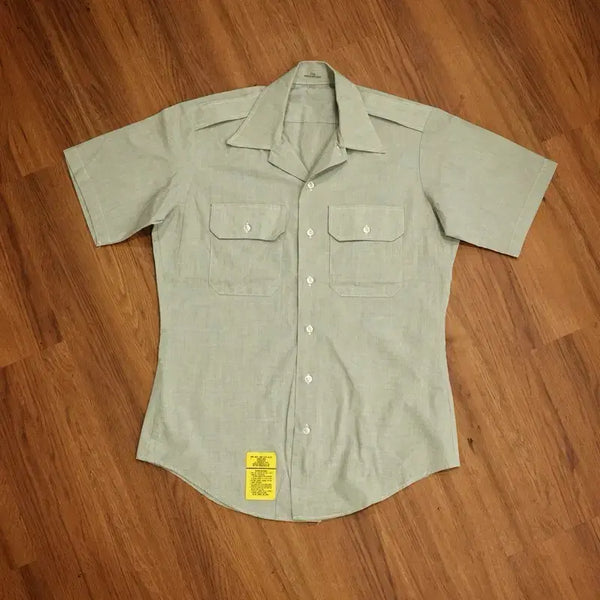 [BUNJANG] 1988 U.S. Army Green Short Sleeve Shirt / 80년대 미군 아미 그린 반팔 셔츠 판매