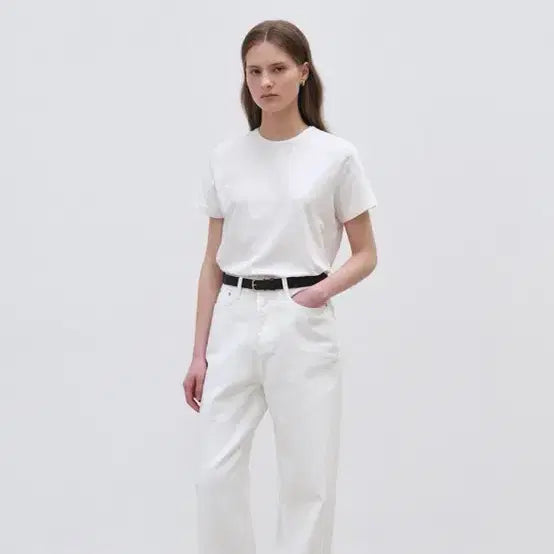 [BUNJANG] Roaill White Wide Pants / 로에일 화이트 와이드 팬츠