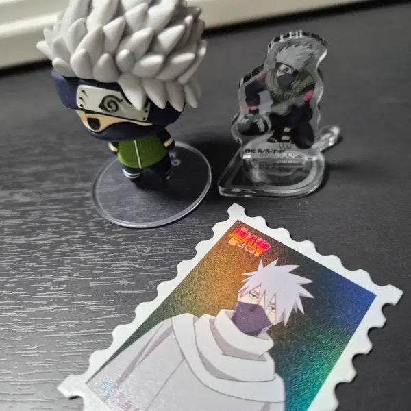 [BUNJANG] Naruto Kakashi Mini Acrylic Stamp & Mini Figure Bundle / 나루토 카카시 미니아크릴 우표 미니피규어 일괄