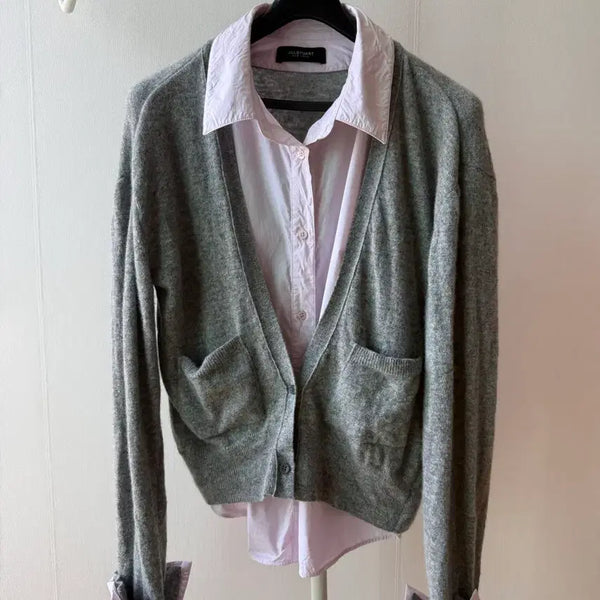 [BUNJANG] Jill Stuart Shirt Cardigan Set / 질스튜어트 셔츠 가디건