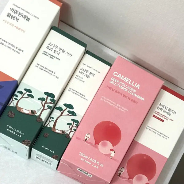 [BUNJANG] Round Lab Pine Calming Cica Scalp Tonic, Camellia Deep Collagen Jelly Pack Cleanser, Soybean Panthenol Cleanser / [라운드랩]  소나무 시카 크림 토닉 동백 선세럼 팩클렌저 약콩 클렌저