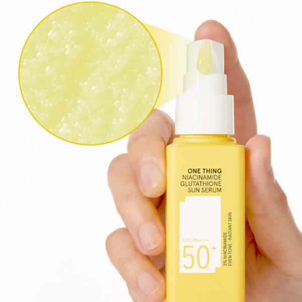 [BUNJANG] One Thing Niacinamide Glutathione Sun Serum 55ml / 55ml 원씽 나이아신아마이드 글루타치온 선세럼 광채 비타민 선크림