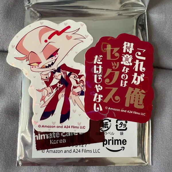 [BUNJANG] Hazbin Hotel Angel Dust Animate Cafe Hologram Sticker / 해즈빈 호텔 엔젤 더스트 애니메이트 콜라보 카페 홀로그램 스티커