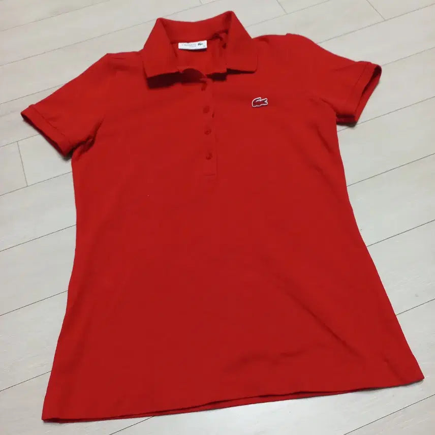 [BUNJANG] Lacoste Slim Fit Women's Polo Shirt Size 38 / 라코스테 슬림핏 여성 카라티38