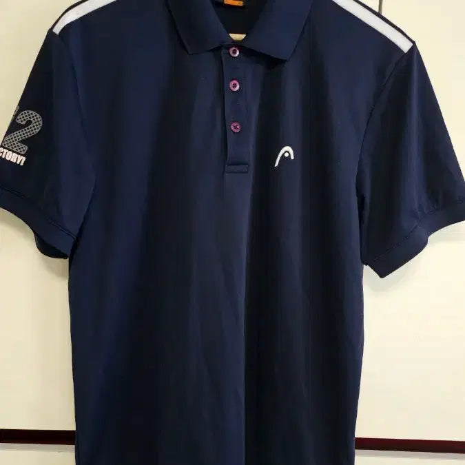 [BUNJANG] HEAD Men's Navy Polo Shirt (Size 105) / 헤드 남성 반팔 카라티 네이비 105