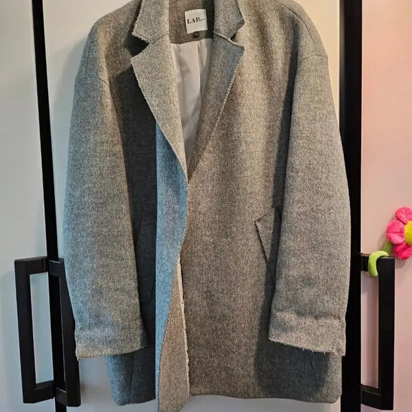 [BUNJANG] LAP Grey Handmade Oversized Coat / LAP 그레이 핸드메이드 오버핏코트 S 사이즈