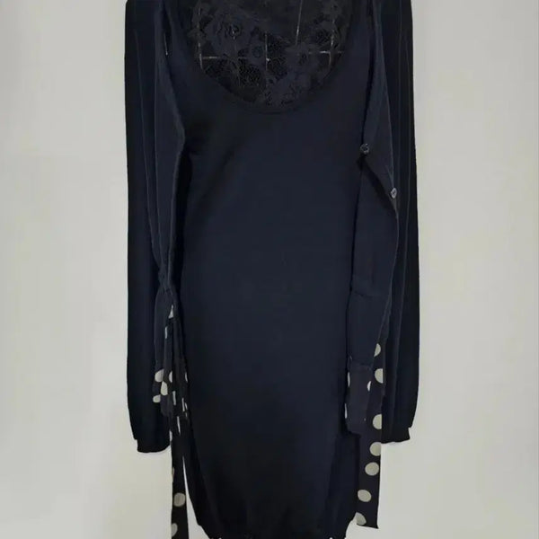 [BUNJANG] Moschino Black Lace Dress & Todd Cardigan Set / 모스키노 블랙 망사 원피스& 토드가디건 세트  38.  55 상태 굿