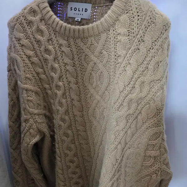 [BUNJANG] Solid Homme 100% Cashmere Cable Knit Sweater / 솔리드옴므 캐시미어 100 케이블 니트 판매합니다.