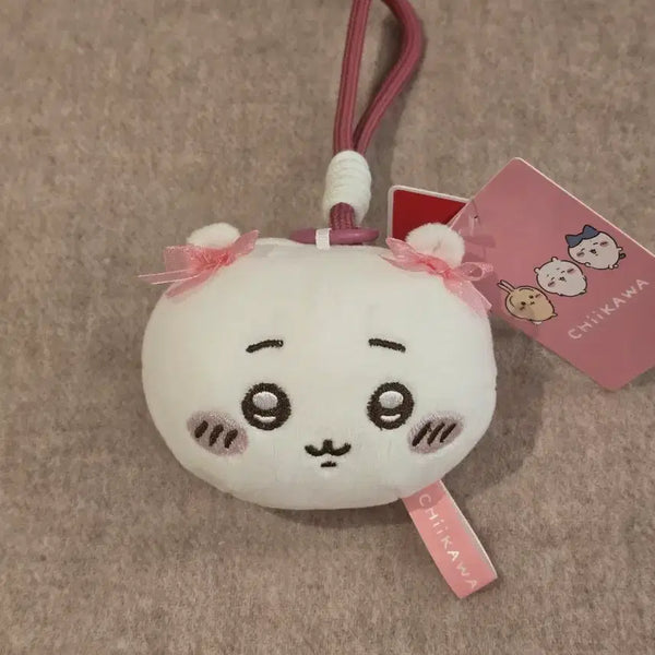 [BUNJANG] Chiikawa Face Ribbon Mascot Keychain / 치이카와 페이스 리본 마스코트 키링
