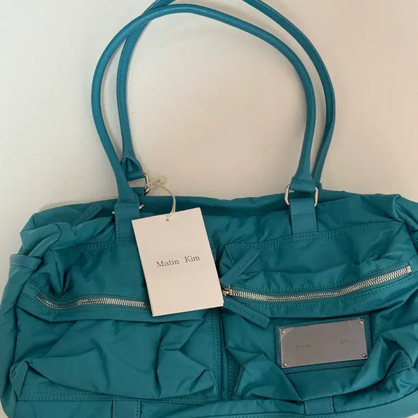 [BUNJANG] Matine Kim Cargo Sporty Tote Bag Turquoise Blue / <새상품> 마뗑킴 카고 스포티 토트백 터콰이즈 블루