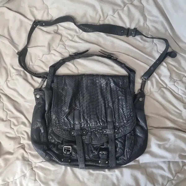 [BUNJANG] Heellynthus Sheepskin & Snakeskin Crossbody Bag / (새상품)힐리앤서스 양가죽+뱀피 크로스백 65만원
