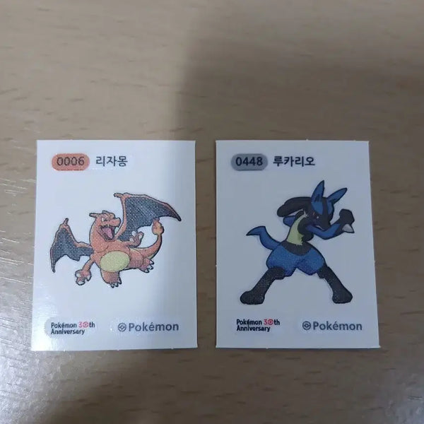 [BUNJANG] Pokemon 30th Anniversary Sticker Set (2 pcs) / 포켓몬 30주년 띠부씰 2장