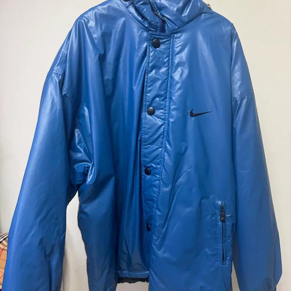 [BUNJANG] Nike Old School Swoosh Nylon Warm-up Padded Jacket L / 나이키(NIKE)의 올드스쿨 스우시 나일론 웜업 패딩 자켓 L