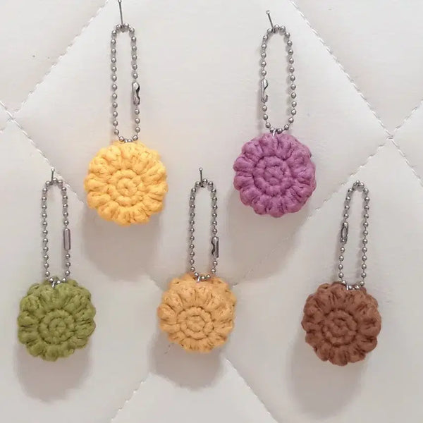[BUNJANG] Hand-knitted Chrysanthemum Bread Keychain Bundle Set / 국화빵 손뜨개 키링/40개 일괄/선물사은품용/군번줄