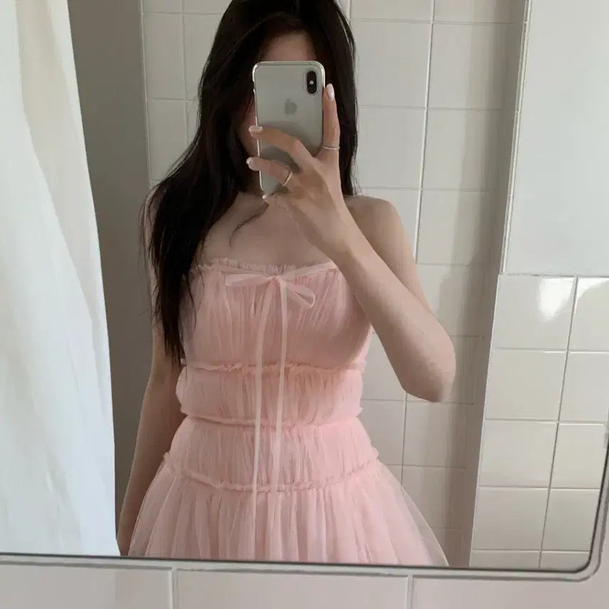 [BUNJANG] Flonew Purin Dress M (Self-Wedding Dress) / 플로뉴 푸린 드레스 M (셀프웨딩 드레스)