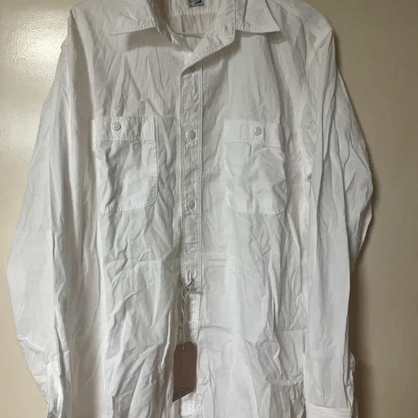 [BUNJANG] Orslow Chambray Work Shirt White Size 4 / 오어슬로우 샴브레이 워크 셔츠 화이트 4사이즈