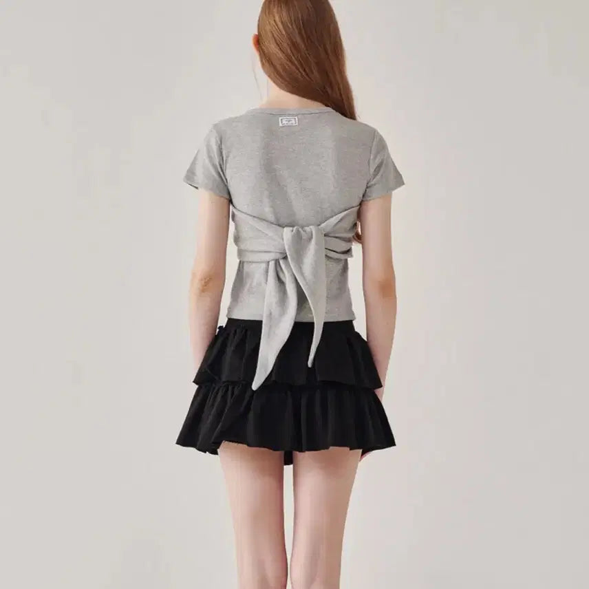 [BUNJANG] Lonlon KNOT BUSTIER 2 WAY SHORT SLEEVE T-SHIRT / 론론 KNOT BUSTIER 2 WAY SHORT SLEEVE T 티셔츠
