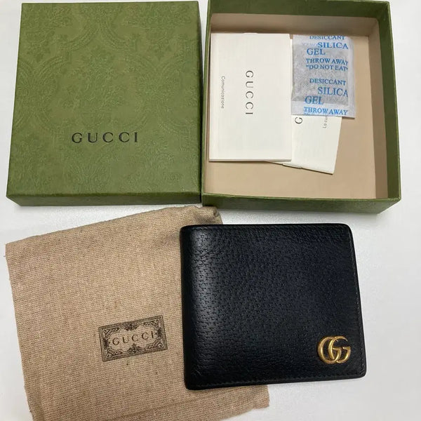 [BUNJANG] Gucci Marmont Bifold Wallet Black / [정품] 구찌 마몬트 반지갑 블랙