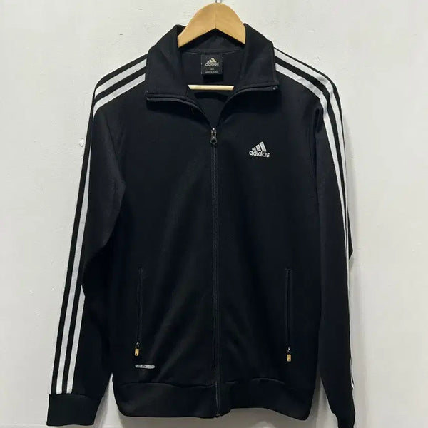 [BUNJANG] Adidas Track Top Black White 3-Stripes Size 10 / 아디다스 트랙탑 블랙 화이트 삼선 10사이즈