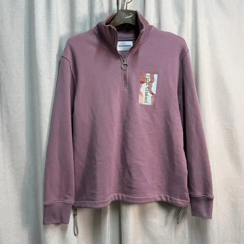 [BUNJANG] Solid Homme Purple Half Zip Sweatshirt Size 46 / 솔리드옴므 퍼플 하프 집업 맨투맨 46