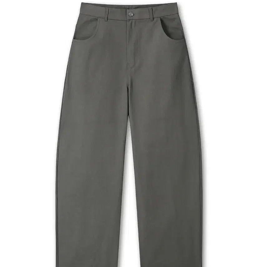 [BUNJANG] Hoobies Art Curved Wide Cotton Denim Pants Charcoal Grey / [후러브스아트] 커브드 와이드 코튼 데님 팬츠 차콜그레이
