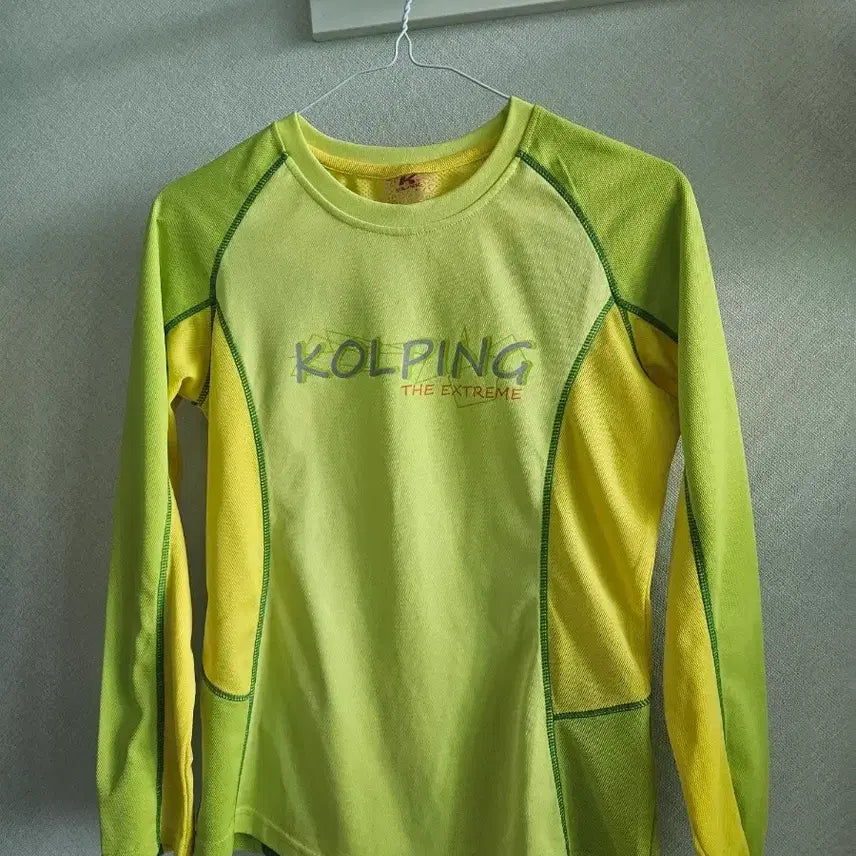 [BUNJANG] Kolping Long Sleeve T-Shirt Lime Yellow / 콜핑 긴팔 티셔츠 라임 옐로우