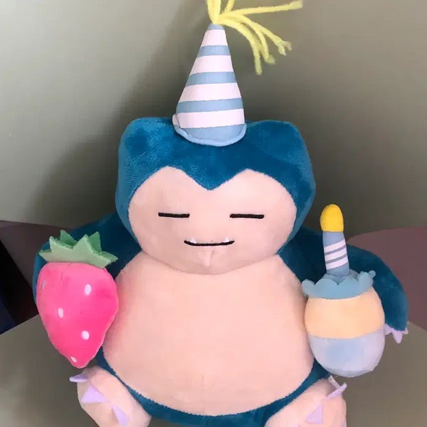 [BUNJANG] Pokemon Snorlax Birthday Medium Plush Doll / 포켓몬스터 잠만보 생일축하 중형인형