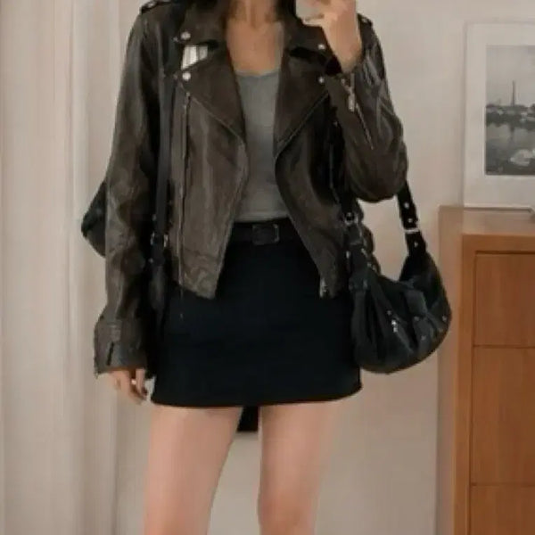 [BUNJANG] 100% Genuine Lambskin Leather Rider Jacket / 새상품) 양가죽 100% 가죽자켓 빈티지 가죽 자켓 아우터 레더 라이더