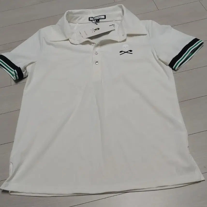 [BUNJANG] Mark &ロナ Men's White Golf T-Shirt M New / 마크앤로나 화이트 남성 골프반팔티 M 새상품