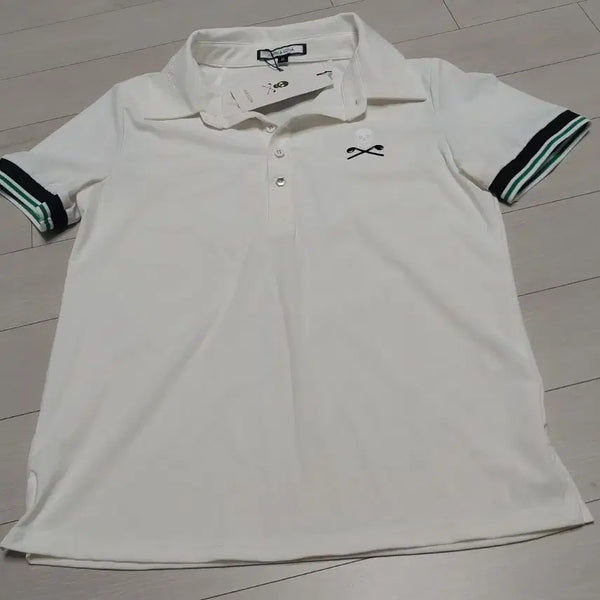 [BUNJANG] Mark &ロナ Men's White Golf T-Shirt M New / 마크앤로나 화이트 남성 골프반팔티 M 새상품