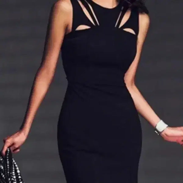 [BUNJANG] Loendy Nua Sexy Black Slim Fit Sleeveless Summer Dress S (55) / 새상품 로앤디누아 섹시 블랙 여름 슬림핏 민소매 나시 원피스 S 55