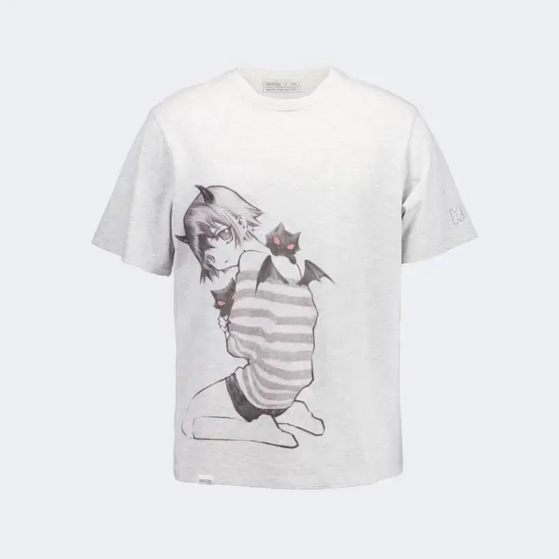 [BUNJANG] Butterfly Universe Dreaming Tea Gray T-Shirt / 나비버스 드리밍 티 그레이