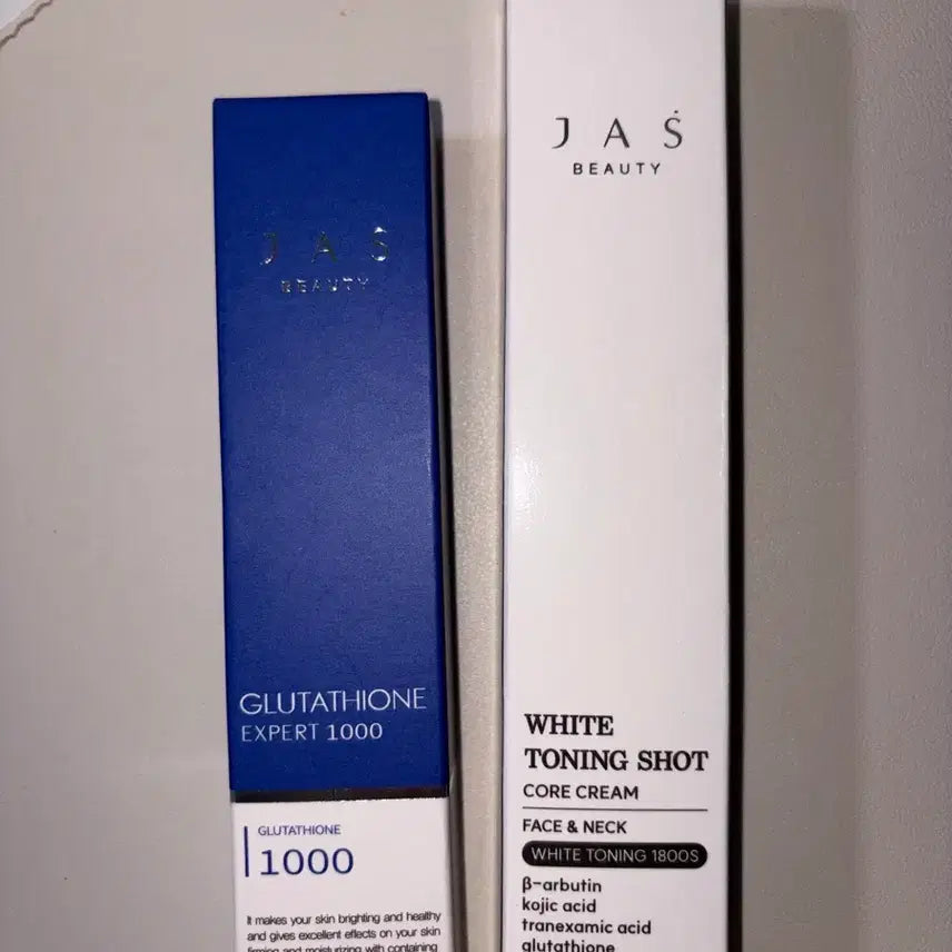 [BUNJANG] JAS BEAUTY Glutathione Xpert 1000 & White Toning Shot Core Cream Bundle / JAS BEAUTY 화이트 토닝샷 코어 크림 & 글루타치온 1000