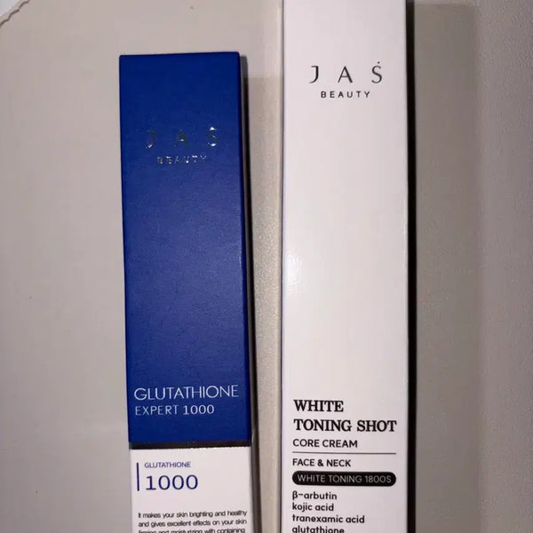 [BUNJANG] JAS BEAUTY Glutathione Xpert 1000 & White Toning Shot Core Cream Bundle / JAS BEAUTY 화이트 토닝샷 코어 크림 & 글루타치온 1000