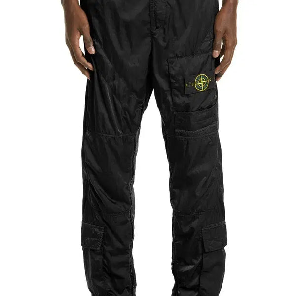 [BUNJANG] Stone Island Nylon Satin Raso Track Cargo Pants Black / 스톤아일랜드 나일론 사틴 라소 트랙 카고 팬츠 블랙