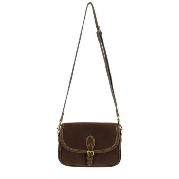 [BUNJANG] A.by.L Suede Vintage Buckle Mini Shoulder Bag / 에이어패럴 스웨이드 빈티지 버클 미니 숄더백 크로스백 스퀘어백