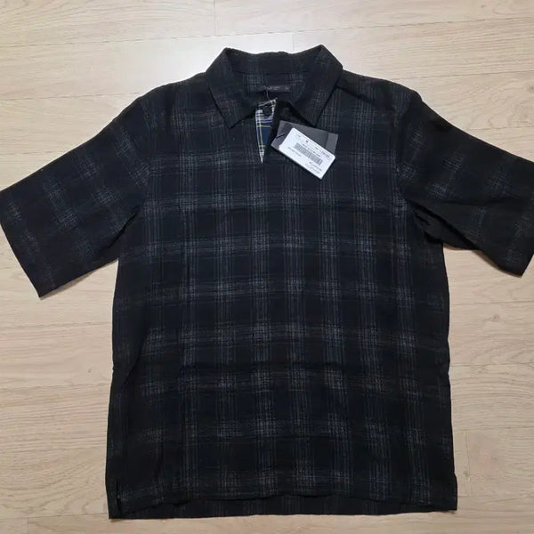 [BUNJANG] Jil Stuart New York Hidden Tartan Check Short Sleeve Polo Shirt M (100) / 질스튜어트뉴욕 히든 타탄 체크 반팔 카라티 M 100 정가 32만원